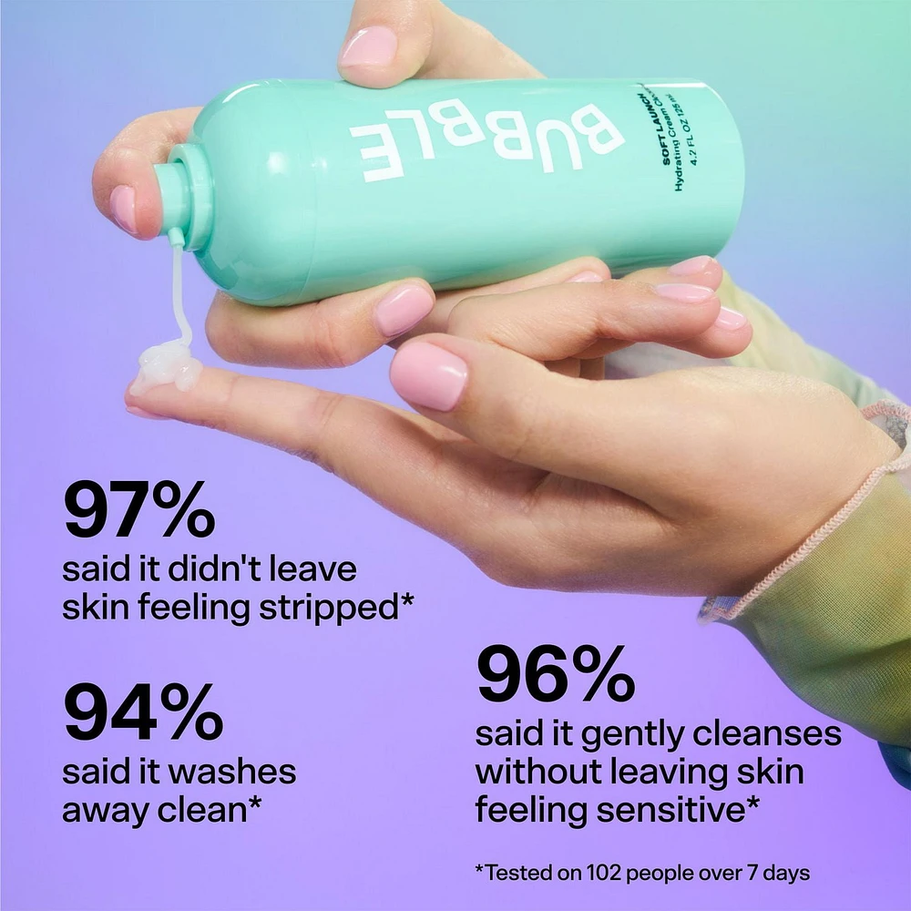 Bubble Skincare Soft Launch  Nettoyant Hydratant Crème, 125ml Crème Nettoyante Hydratante