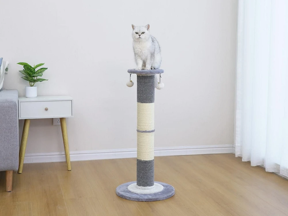 Home4Cat Sisal Scratching Post with Toys