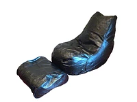 Boscoman Vinyl Bean bag Lounger with Footrest