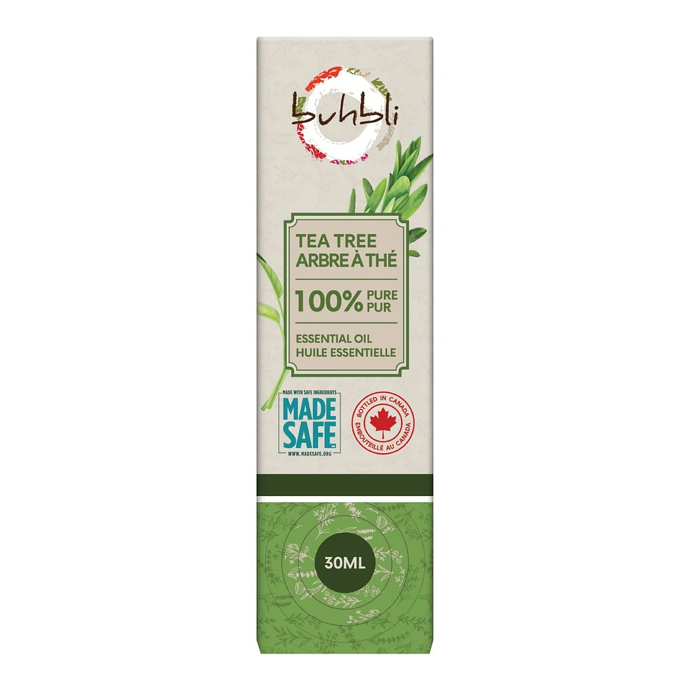 Buhbli Brands - 100% Pure Tea Tree Essential Oil, 30ml, All Natural & Pure - Bottled in Canada