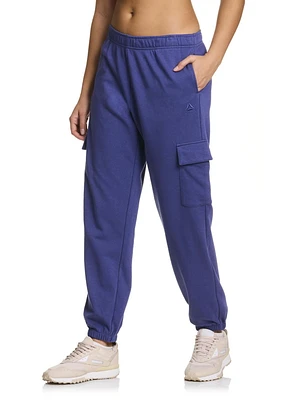 Reebok Women’s ‘Feels Good’ Cargo Jogger Utility Sweatpants