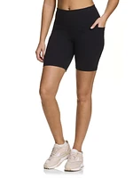Reebok Women’s ‘Reflex’ High-Rise 7” Inseam Biker Shorts with Pockets