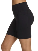 Reebok Women’s ‘Reflex’ High-Rise 7” Inseam Biker Shorts with Pockets
