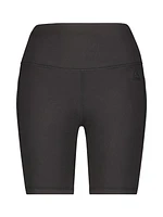 Reebok Women’s ‘Reflex’ High-Rise 7” Inseam Biker Shorts with Pockets