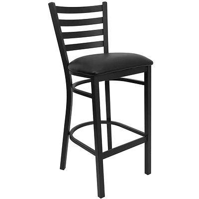 Flash Furniture HERCULES Series Black Ladder Restaurant Barstool