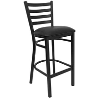 Flash Furniture HERCULES Series Black Ladder Restaurant Barstool