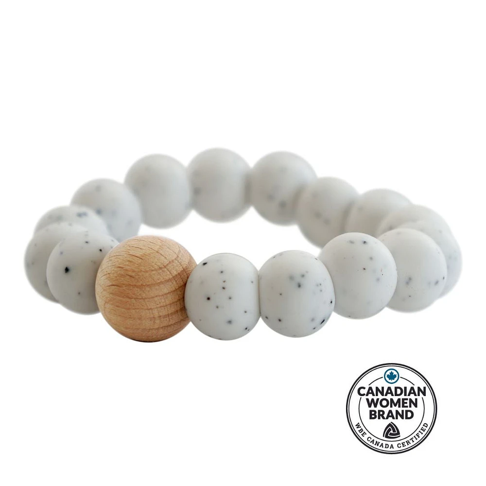 Tiny Teethers Attache-sucette La silicone souple est douce sur les gencives de bébé.
