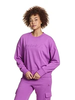 Reebok Women's Feels Good Meet & Greet Crew French Terry Sweatshirt
