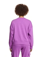 Reebok Women's Feels Good Meet & Greet Crew French Terry Sweatshirt