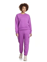 Reebok Women's Feels Good Meet & Greet Crew French Terry Sweatshirt