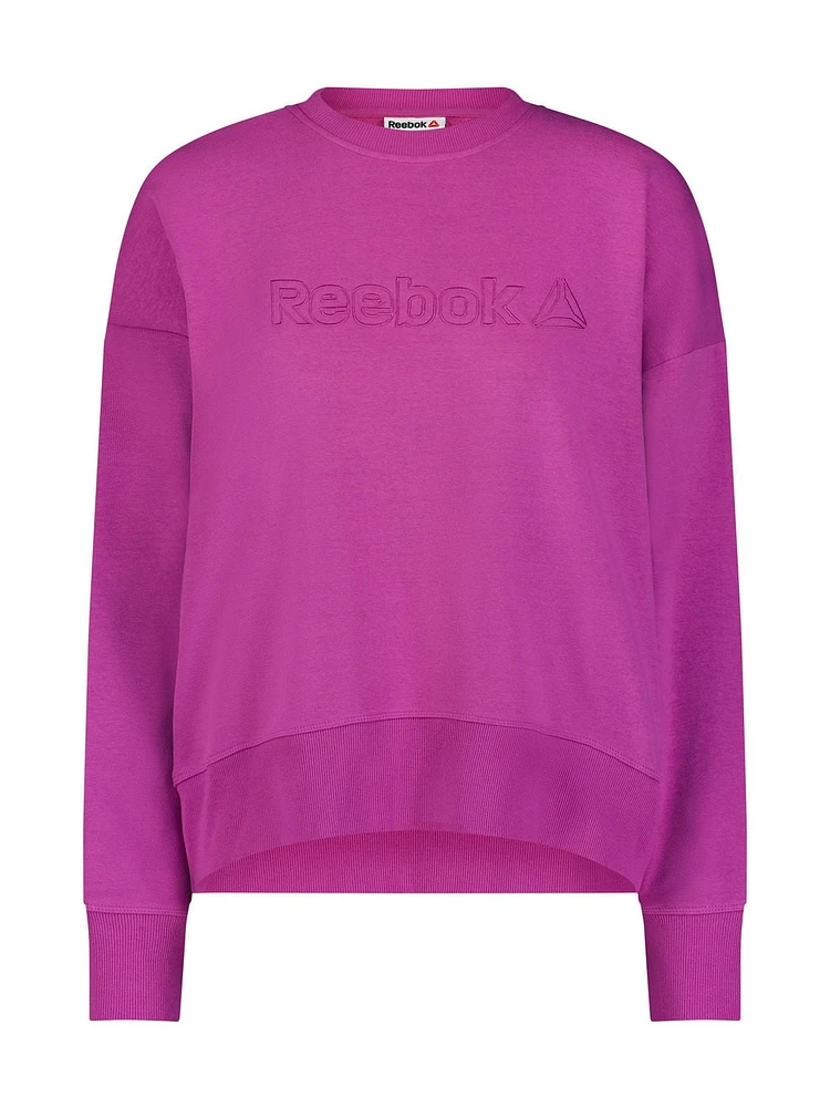 Reebok Women's Feels Good Meet & Greet Crew French Terry Sweatshirt