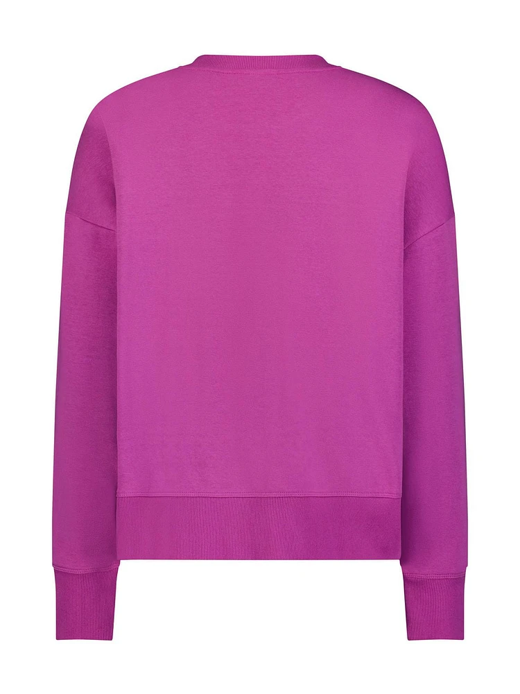 Reebok Women's Feels Good Meet & Greet Crew French Terry Sweatshirt