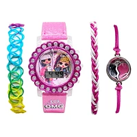 Ensemble de montres ACL avec cadran clignotant et bracelet LOL Surprise pour enfants