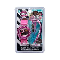 Ensemble de montres ACL avec cadran clignotant et bracelet LOL Surprise pour enfants