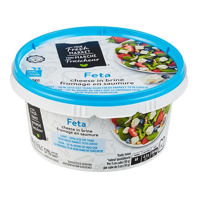 Your Fresh Market Light Feta Cheese, 200 g