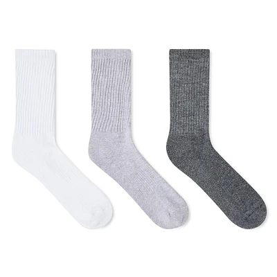 Athletic Works Men's Crew Socks 6-Pack, Sizes 6-12