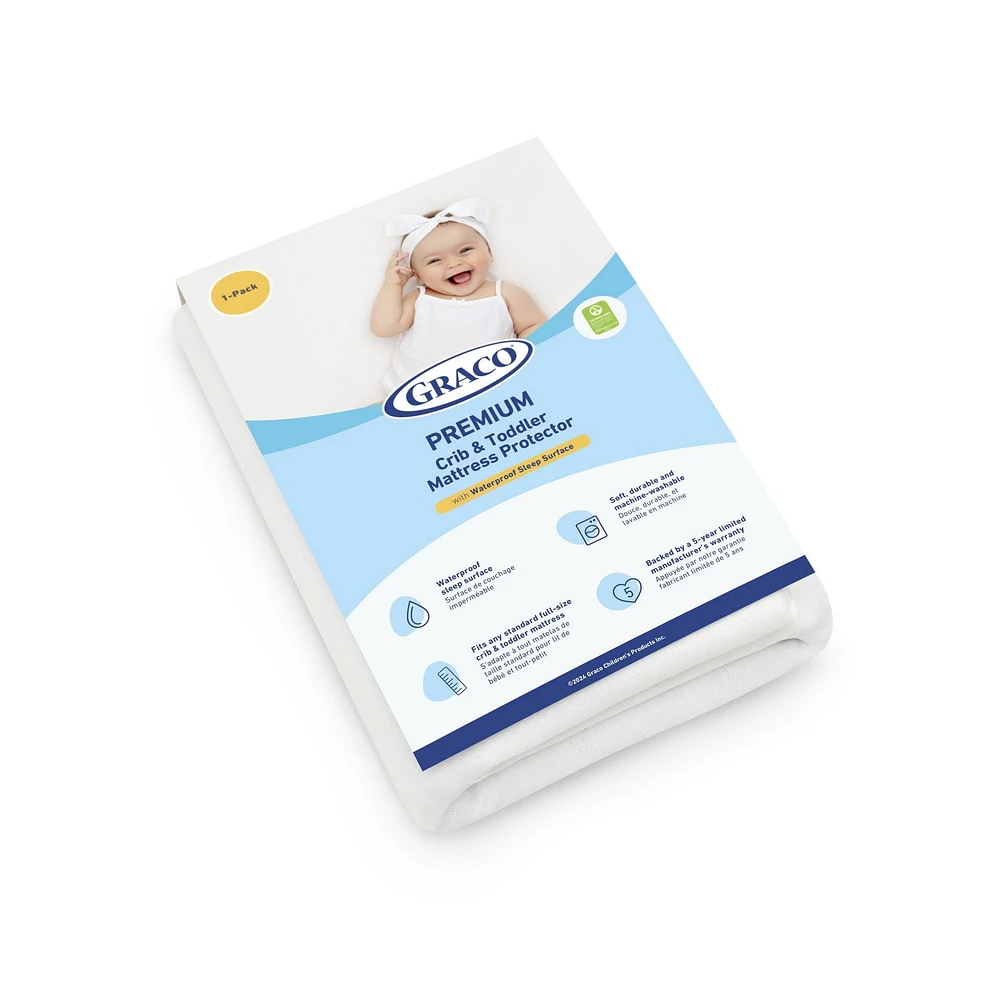 Protège-matelas imperméable pour berceau et tout-petit Graco Premium