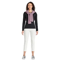 T-shirt ajusté en tricot côtelé avec manches longues George pour femmes
