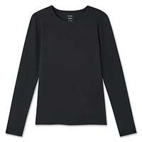 T-shirt ajusté en tricot côtelé avec manches longues George pour femmes