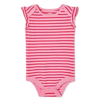 George Baby Girls' Flutter Sleeve Bodysuit