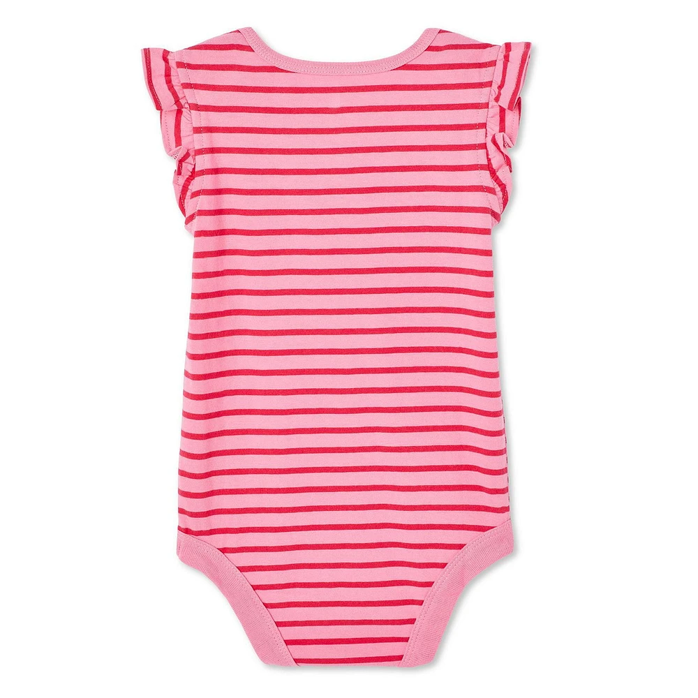 George Baby Girls' Flutter Sleeve Bodysuit