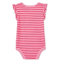 George Baby Girls' Flutter Sleeve Bodysuit