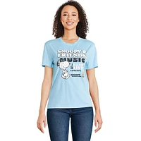 T-shirt ajusté coupe garçonne Snoopy et ses amis Peanuts pour femmes