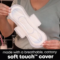 Serviettes maxi de nuit U by Kotex Clean & Secure avec ailes, sans parfum