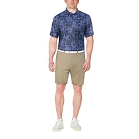 Polo texturé imprimé tropical PGA Tour pour hommes Polo PGAT pour homme