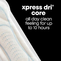 Serviettes ultraminces U by Kotex Clean & Secure, absorption régulière, Sans parfum 44 Unités