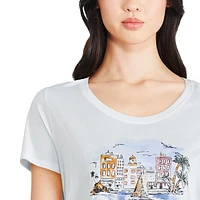 T-shirt de nuit à encolure dégagée George pour femmes