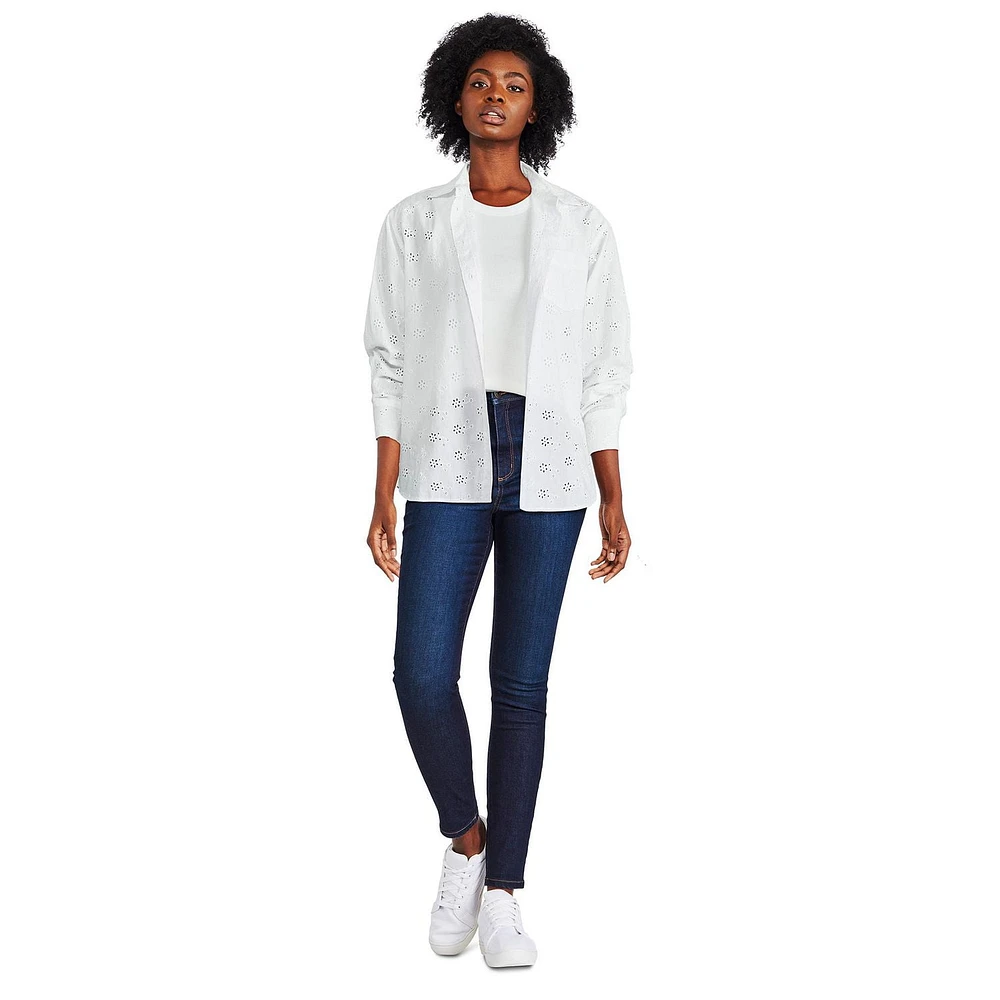 Chemise surdimensionnée à œillets George pour femmes Tailles TP–TTG