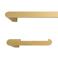 Portofino 4-Piece Matte Brass Bathroom Hardware Accessory Kit