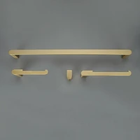 Portofino 4-Piece Matte Brass Bathroom Hardware Accessory Kit