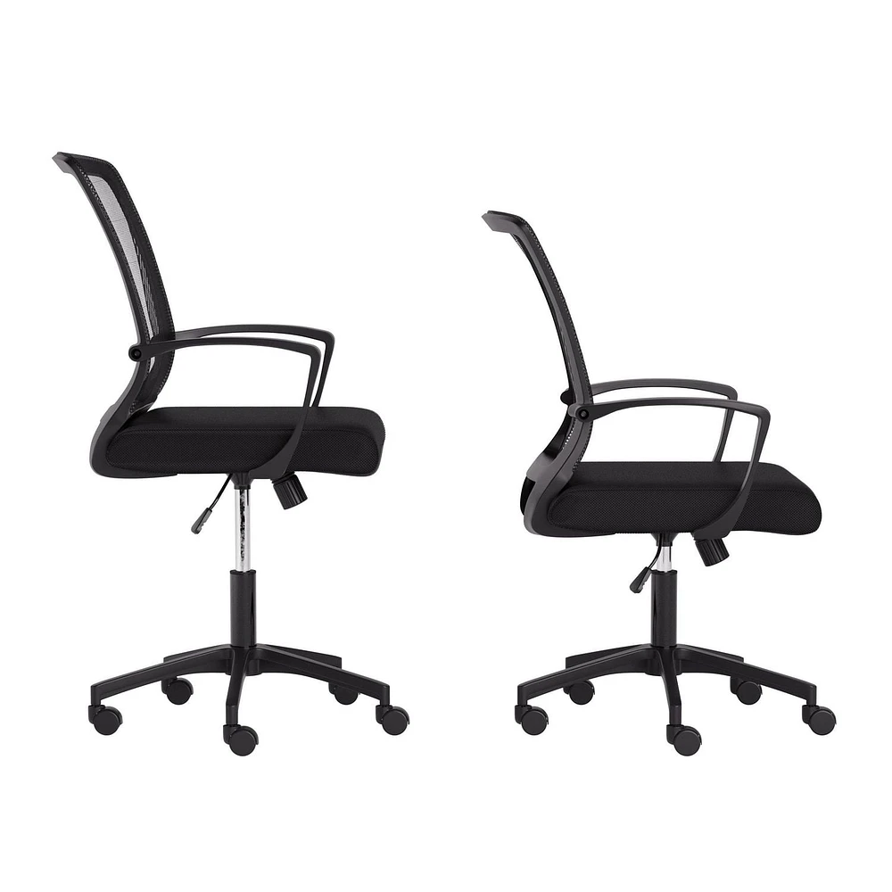 CorLiving Cooper Ergonomic Mesh Back Adjustable Height Office Chair with Wheels - Comfortable Office Desk Chair/Computer Chair