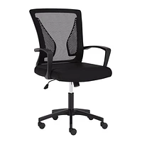 CorLiving Cooper Ergonomic Mesh Back Adjustable Height Office Chair with Wheels - Comfortable Office Desk Chair/Computer Chair