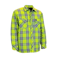 Forcefield Hi Vis Plaid Quilt-Lined Flannel Shirt Jacket