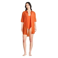 George Women's Long Button-Up Shirt, Sizes XS-XXL