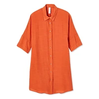 George Women's Long Button-Up Shirt, Sizes XS-XXL