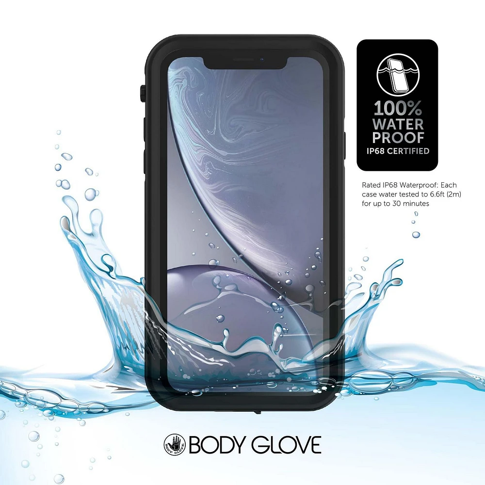 iPhone XR Body Glove Tidal Waterproof Case - Black/Clear