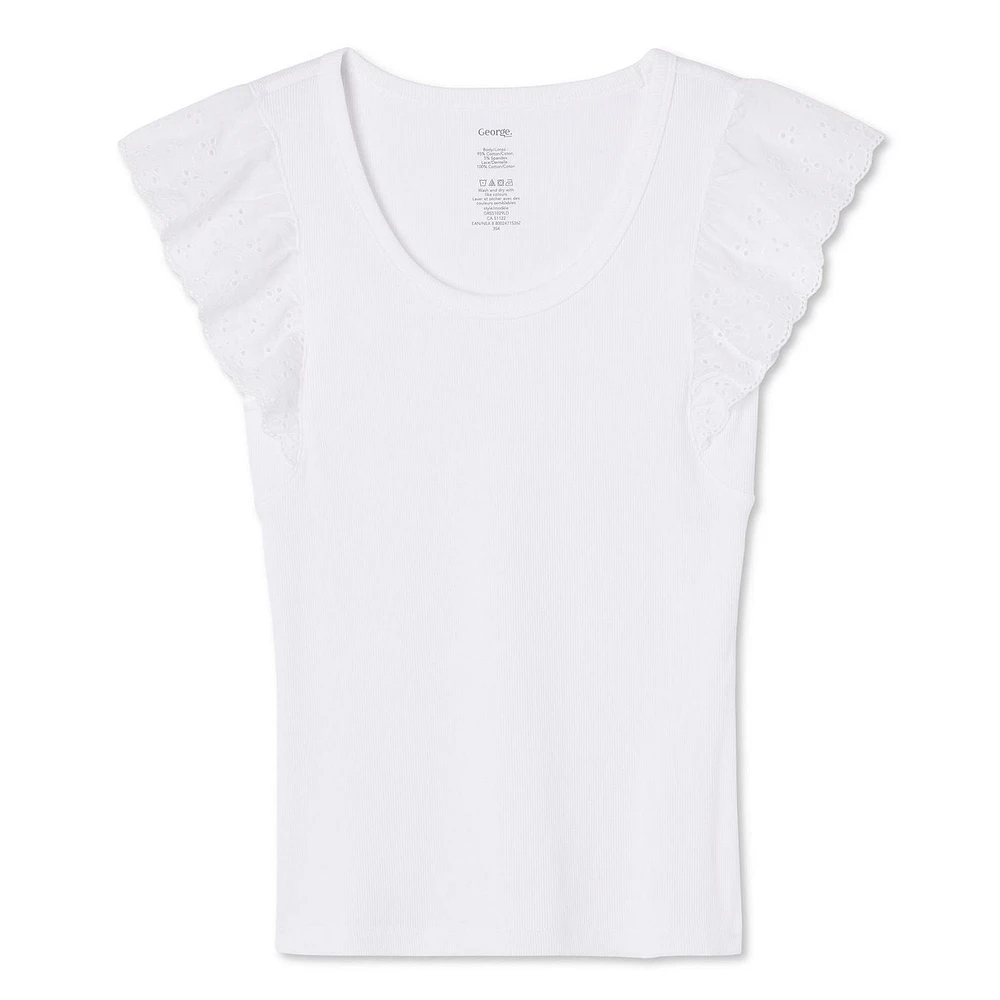 T-shirt à manches évasées George pour femmes Tailles TP–TTG