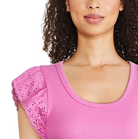 T-shirt à manches évasées George pour femmes Tailles TP–TTG