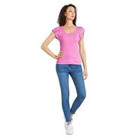 T-shirt à manches évasées George pour femmes Tailles TP–TTG