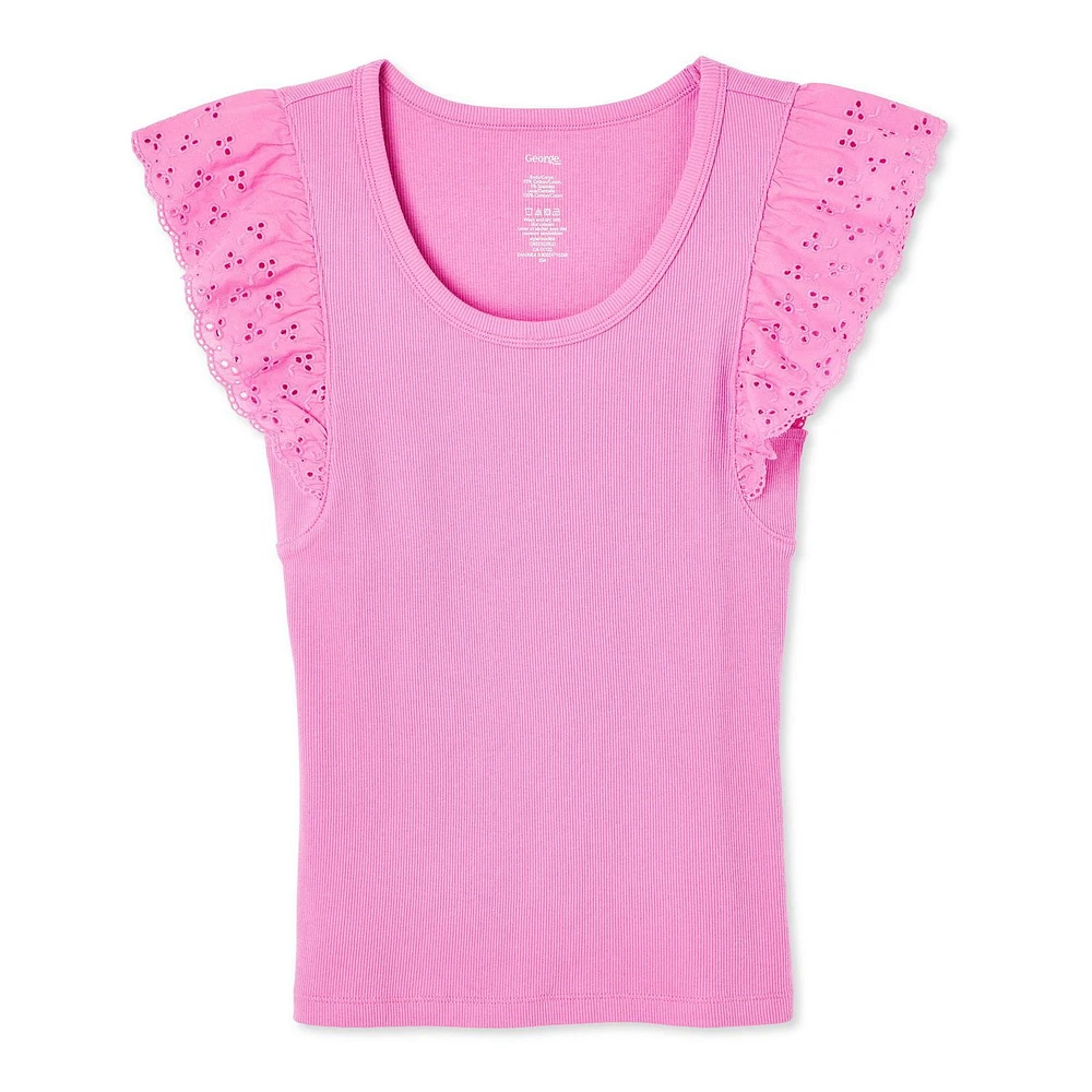 T-shirt à manches évasées George pour femmes Tailles TP–TTG