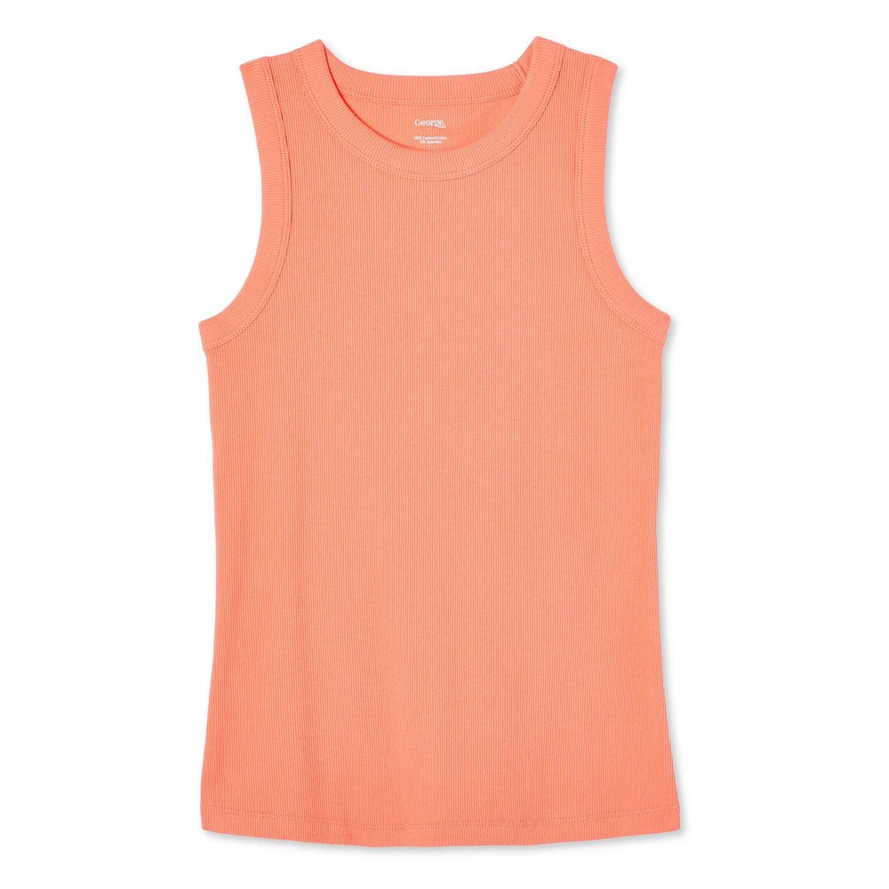 George Women's High Neckline Rib Tank
