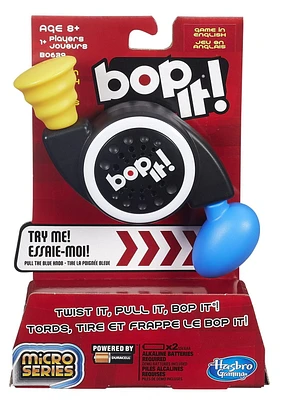 Bop It! Micro Series Electronic Game, Classic Bop It! Gameplay in a Compact Size, Fun Party Game for Kids Ages 8+ - English Edition, Ages 8 and up