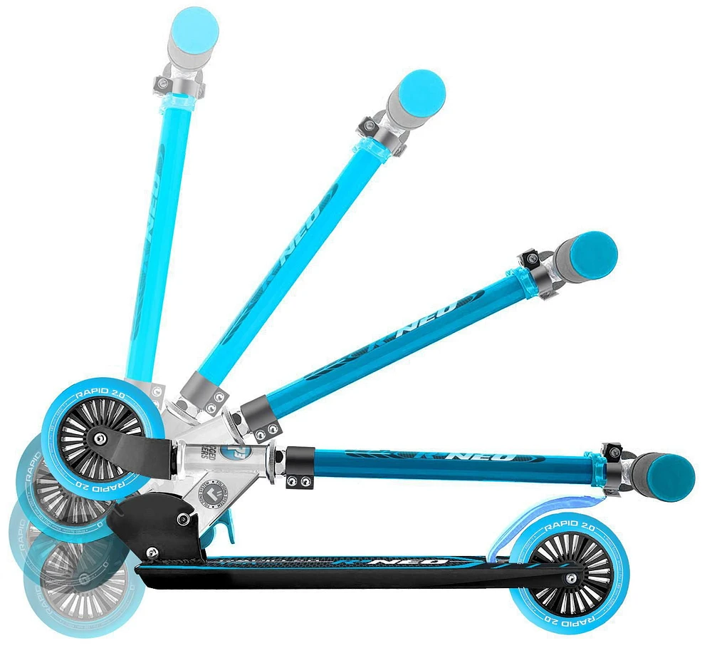 Rugged Racer R3 Neo 2 wheel Kick Scooter with Blue Design