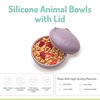 Silicone Animal Bowls with Lid