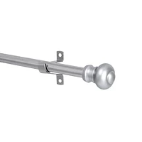 Mainstays 28-48" Decorative Café Window Curtain Rod, 7/16" Diameter, Silver Finish