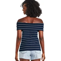 George Women's Off Shoulder Rib Top, Sizes XS-XXL